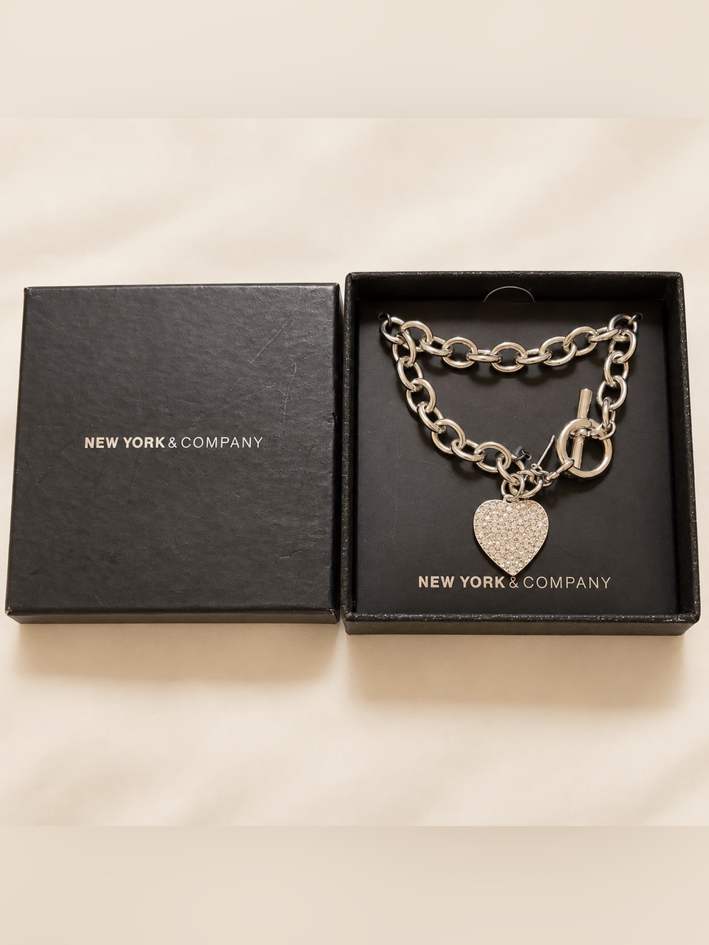 New York & Company bracelet with a silver-tone chain- New